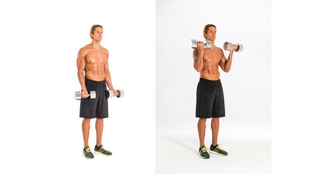 Dumbbell biceps curl