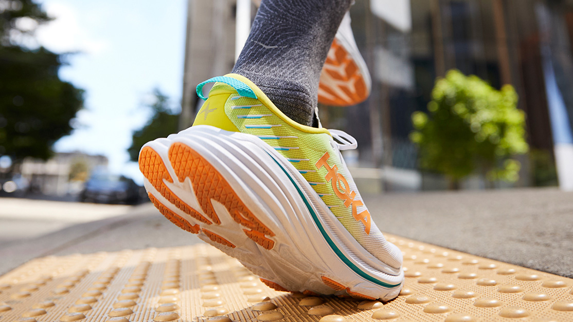 Hoka Bondi X carbon plate running shoe
