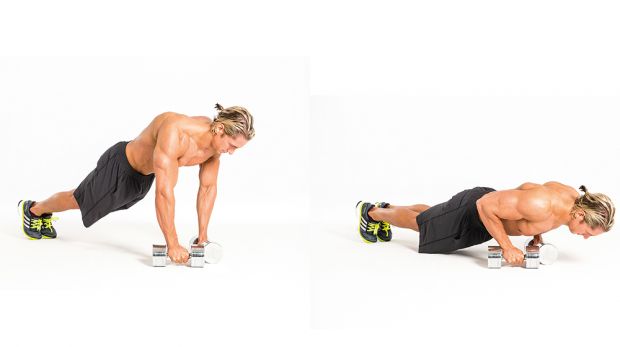 Dumbbell press-up